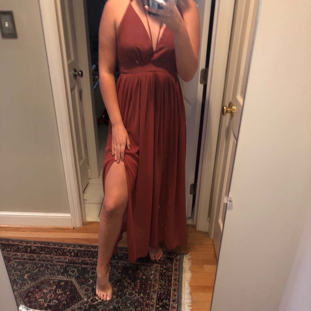 Mauve orange prom dress! NEVER WORN